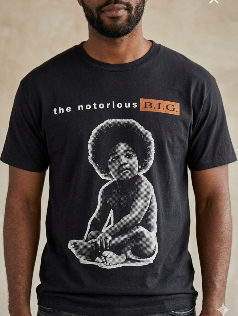 NOTORIOUS BIG Biggie Sky's the Limit, Official Afro Baby graphic tee Size XL